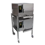 image of AccuTemp E32401E060 DBL Floor Model Boilerless Electric Convection Steamer