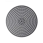 image of American Metalcraft EZ18913SP 13" Perforated Pizza Pan, 18‑Gauge, 3/8" Holes, Dough Cutter, Anodized