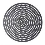 image of American Metalcraft EZ18917SP 17" Aluminum Pizza Pan, 18‑Gauge, 3/8" Holes, Dough & Crust Baking