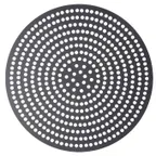 image of American Metalcraft EZ18919SP - 19" Round Pizza Pan, 18‑Gauge Al, 3/8" Holes, 1 mm/1.5 mm Hard‑Coat