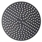 image of American Metalcraft EZ18920P - 20" Pizza Pan, 18G Aluminum, 3/8" Holes, Unfinished Edge, Anodized