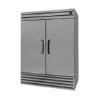 image of Excellence CF-43SSHC 54" Two Section Reach-In Freezer w/ 2 Solid Doors, Bottom Mount, All Stainless Steel, 43 cu. ft.
