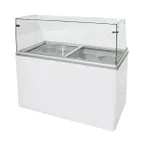 image of Excellence EDC-8HC 48" Ice Cream Dipping Cabinet w/ Sneeze Guard