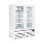 image of Excellence GDF-15 36" 2 Glass Door Merchandiser Freezer in White, 14 cu. ft.