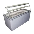 image of Excellence HBG-10HC 59" Gelato Dipping Cabinet w/ Curved Sneeze Guard