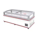 image of Excellence SM-6 74" Flat Lid Island Style Ice Cream Display Freezer, 15.2 cu. ft.