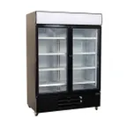 image of Excellence TKOF-42 54" 2‑Section Glass Door Freezer Merchandiser, 41.9 cu ft, Black, R290, 3/4 HP, LED
