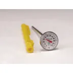 image of Taylor Precision 3621N Pocket Thermometer – 1" Vis Dial, 5" Stem, 0-220°F, Lens, Antimicrob Case, NSF
