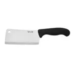 image of Taylor Precision 5248376 Cleaver Knife, 6" Blade, Carbon Steel, Black Handle, Dishwasher‑Safe, NSF