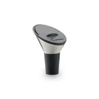 image of Taylor Precision 5313185 Sliding Wine Pourer Stopper, Black 2‑in Spout, Free Flow Design, Stainless Steel Collar