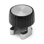 image of Taylor Precision 5313189 Liquor Pourer - Black Spout, 2.5in Flow Control, Champagne Sealer, Bartending Supply