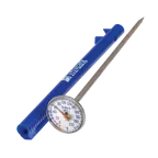 image of Taylor Precision 6092NBLBC Pocket Thermometer – 1” Dial 5” Stem Blue Fish Lens HACCP
