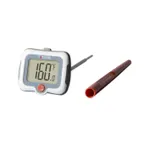 image of Taylor Precision 9836 Thermometer – Adjustable 5" Stem, 1" LCD, -40°F‑450°F, Auto‑Off, LR44 Battery