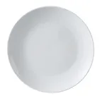 image of Yanco AC-12-C 12" White Porcelain Round Plate with Rolled Edge Coupe Rim, Dishwasher Safe - Dozen