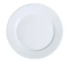 image of Yanco AC-21 12" Super White Porcelain Plate, Round, Rolled Edge, Wide Rim - Dozen
