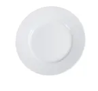 image of Yanco AC-22 China Plate, 8-1/4" White Porcelain, Rolled Edge, Wide Rim, Dishwasher Safe - Dozen