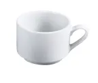 image of Yanco AC-23 Cup, 7 Oz (3-1/4" Dia. x 2-1/8" H) Porcelain White, Stackable, Microwave Safe - Dozen