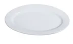 image of Yanco AC-41 - Oval Porcelain Platter 13-3/4" X 10" White Rolled Edge Dishwasher Safe - Dozen