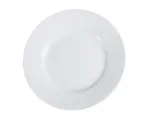 image of Yanco AC-6 6-1/4" Porcelain Plate White Rolled Edge Rim Dishwasher/Oven/Microwave Safe - Dozen