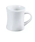 image of Yanco AC-75-H China Mug, 8-Ounce Super White Porcelain, 3-1/4" Dia x 3-1/2" H Nonstackable - Dozen