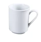 image of Yanco AC-8-S China Mug, 8-Ounce White Porcelain, 3-3/8" Dia x 3-7/8" H, Dishwasher Safe - Dozen