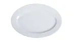 image of Yanco AC-92 Oval Platter, 22" x 15" White Porcelain, Rolled Edge, Dishwasher, Oven & Microwave Safe