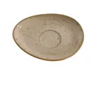 image of Yanco AG-002 Porcelain Saucer, 6" x 4½" Free‑Form Glazed Dishwasher, Oven & Microwave Safe - Dozen