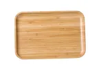 image of Yanco BB-111 - Rectangular Bamboo Serving Tray, 11" L x 7½" W x ¾" H, Natural Wood
