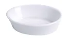 image of Yanco BK-005 Oval Porcelain Baking Dish, 7 oz, 5-1/2" L x 3-7/8" W x 1-1/2" H, Bone White - Dozen