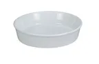 image of Yanco BK-209 - 9" Round Deep Porcelain Baking Plate, White, Dishwasher Oven Microwave Safe - Dozen