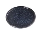 image of Yanco BL-212 - 12-1/2" Round Porcelain Blue Plate With Rolled Edge, Dishwasher Safe - Dozen