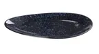 image of Yanco BL-310 Blue Porcelain Plate Leaf, 10.25" x 5" x 0.75" H Rolled Edge Dishwasher Safe - Dozen