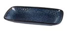 image of Yanco BL-514 - Blue Porcelain Rectangular Edge Plate, 14-1/4" W x 7-1/2" D x 1-3/4" H - Dozen