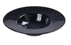 image of Yanco BL-610 - Blue 10-Oz Plate, 9-1/2" Diameter, Porcelain, Wide Rim, Dishwasher Safe - Dozen