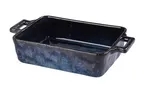 image of Yanco BL-910 Blue Baking Dish, 25 oz (9½" L × 5¼" W × 2¼" H), Porcelain with Handle, Oven/MW/DW Safe