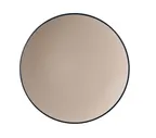 image of Yanco BM-111CL - 11½" Round Melamine Plate, Clay/Black Two‑Tone, 1 Dozen
