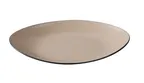 image of Yanco BM-213CL - Deep Oval Plate, 13.5" W x 8.5" D, Two‑Tone Melamine, Dishwasher‑Safe - Dozen