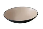 image of Yanco BM-307CL - 12 oz Clay/Black Melamine Bowl 7.5" Dia x 1.5" H, Dishwasher‑Safe, Resistant- 1 Dozen