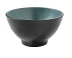 image of Yanco BM-404TL - 4.5" W x 2.5" D x 4.5" H 10 oz Melamine Soup Bowl, Two‑Tone Gray/Teal, 1 Dozen