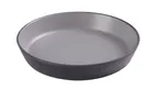 image of Yanco BM-507 - 16 Oz Round Melamine Bowl, 7.5" Dia x 1.5" H, Two‑Tone Gray/Black, - Dozen