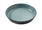 image of Yanco BM-508TL Deep Dish Bowl, 8.5"W x 1.5"D x 8.5"H, 24 oz (3/4 qt) Melamine, Gray/Teal - Dozen