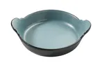 image of Yanco BM-606TL Deep Bowl, 6" W x 1.25" D x 6" H, 12 oz (0.5 qt), Gray/Teal Melamine Handle - Dozen
