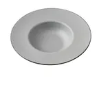 image of Yanco BM-710 - 9-1/4" Wide Rim Round Dessert Plate, 10 oz, Two‑Tone Melamine, 9" Diameter - Dozen