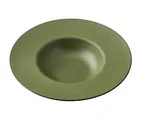 image of Yanco BM-710GR Plate 9-1/4" W x 9" D x 1-7/8" H 10 Oz, Wide Rim, Birmingham Green Melamine - Dozen