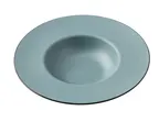 image of Yanco BM-710TL Plate 9-1/4" W x 9" D x 1-7/8" H, 10 oz, Melamine, Birmingham Teal Wide Rim - Dozen