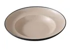 image of Yanco BM-810CL - 12 oz Clay/Black Melamine Bowl, 10 3/4" W x 7" D x 2 1/4" H - Dozen
