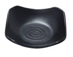 image of Yanco BP-0104 - Black Pearl 4-1/2" Square Plate, 5 oz Melamine Matte, Asian Style, 1 Dozen