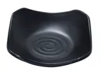 image of Yanco BP-0105 - Black Pearl Square Plate 5-1/2" (4"-5") 6 oz Melamine Matting Surface - Dozen