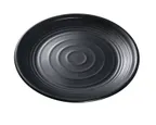 image of Yanco BP-1009 - Black Pearl Round 9" Asian Style Melamine Plate with Matting Surface, Dozen