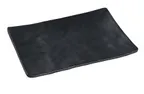 image of Yanco BP-2008 Black Pearl Plate, 8" x 5-1/2", Melamine with Matting Surface, Black - Dozen